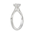 LADIES SOLITAIRE RING 1CT OVAL DIAMOND 14K WHITE GOLD