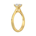 LADIES SOLITAIRE RING 1CT OVAL DIAMOND 14K YELLOW GOLD